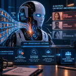 Humanoid robot illustrating how biases in real-world data can influence AI outputs.