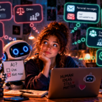 Young person considering when to use or not use AI tools