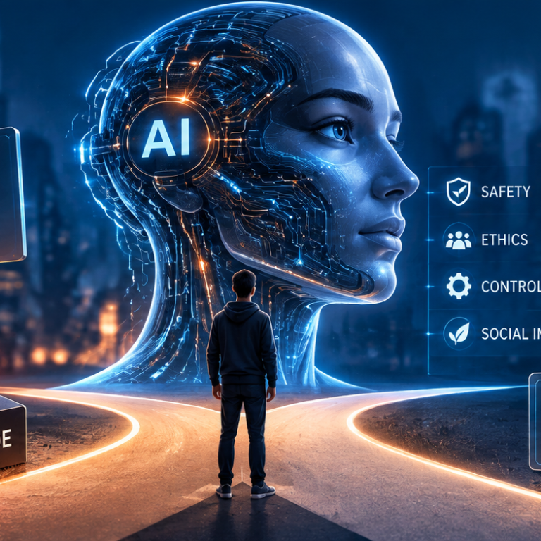 Visual representation of the potential risks of increasing AI autonomy and the importance of human oversight.